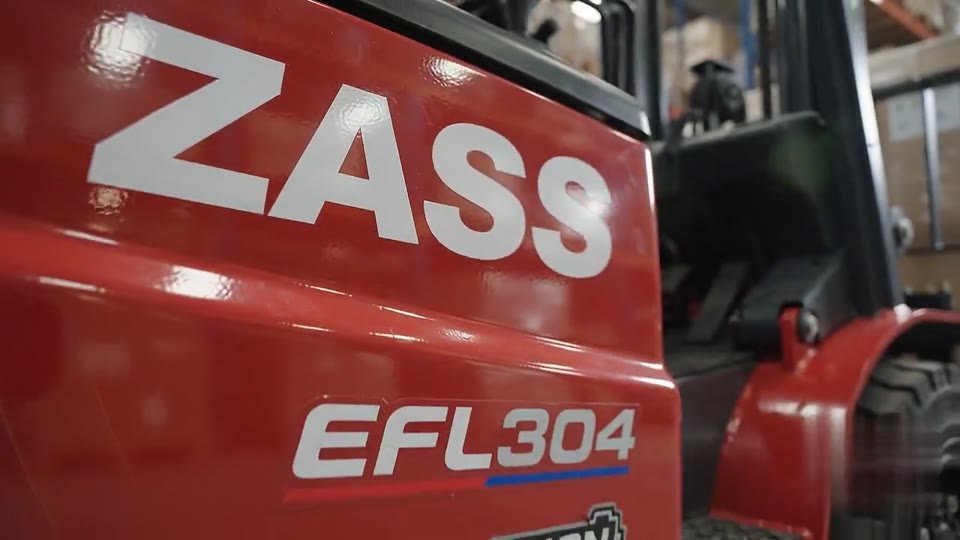 ZASS forklift close-up with OmniTrace telemetry